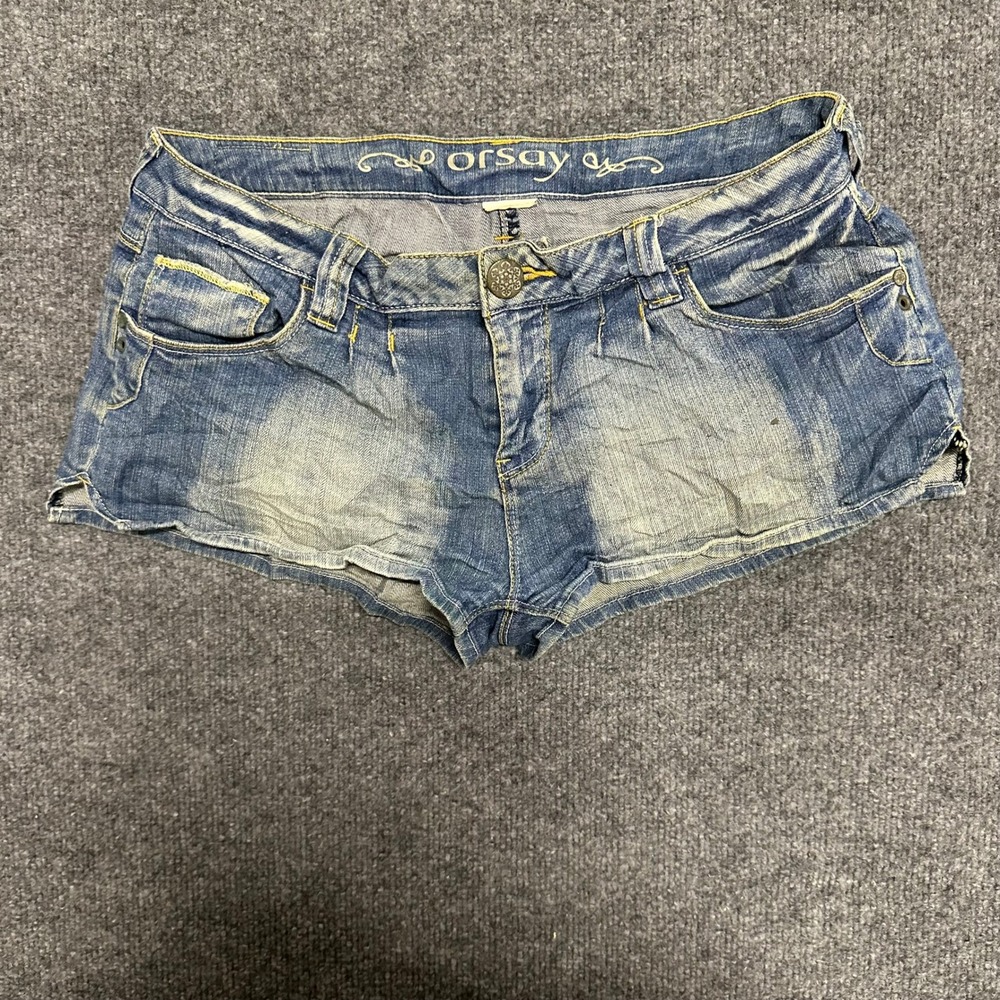 Orsay Denim Shorts Womens Size 30 Blue Low Rise Mini Jean Shorts Light Wash